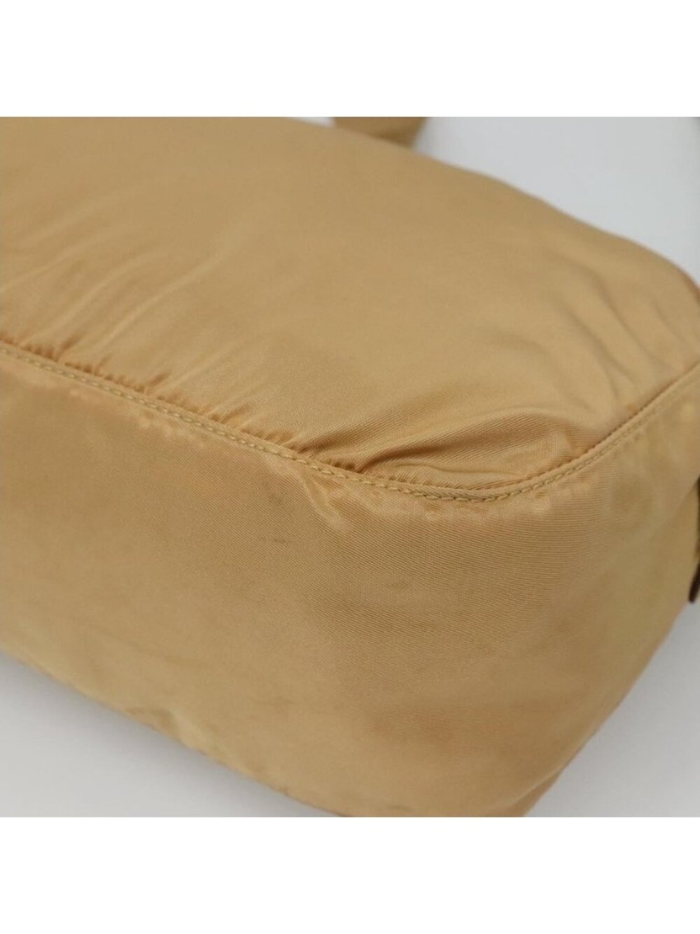 Authentic PRADA Shoulder Bag Nylon Beige Silver - Picture 8 of 16